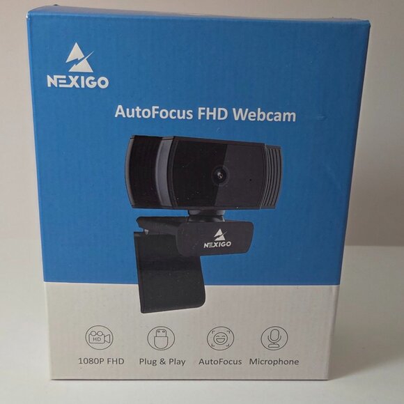 NWT - NexiGo AutoFocus 1080P Full HD Webcam with Microphone - Picture 1 of 8